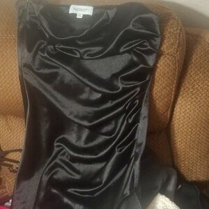 Black Satin Prom Dress